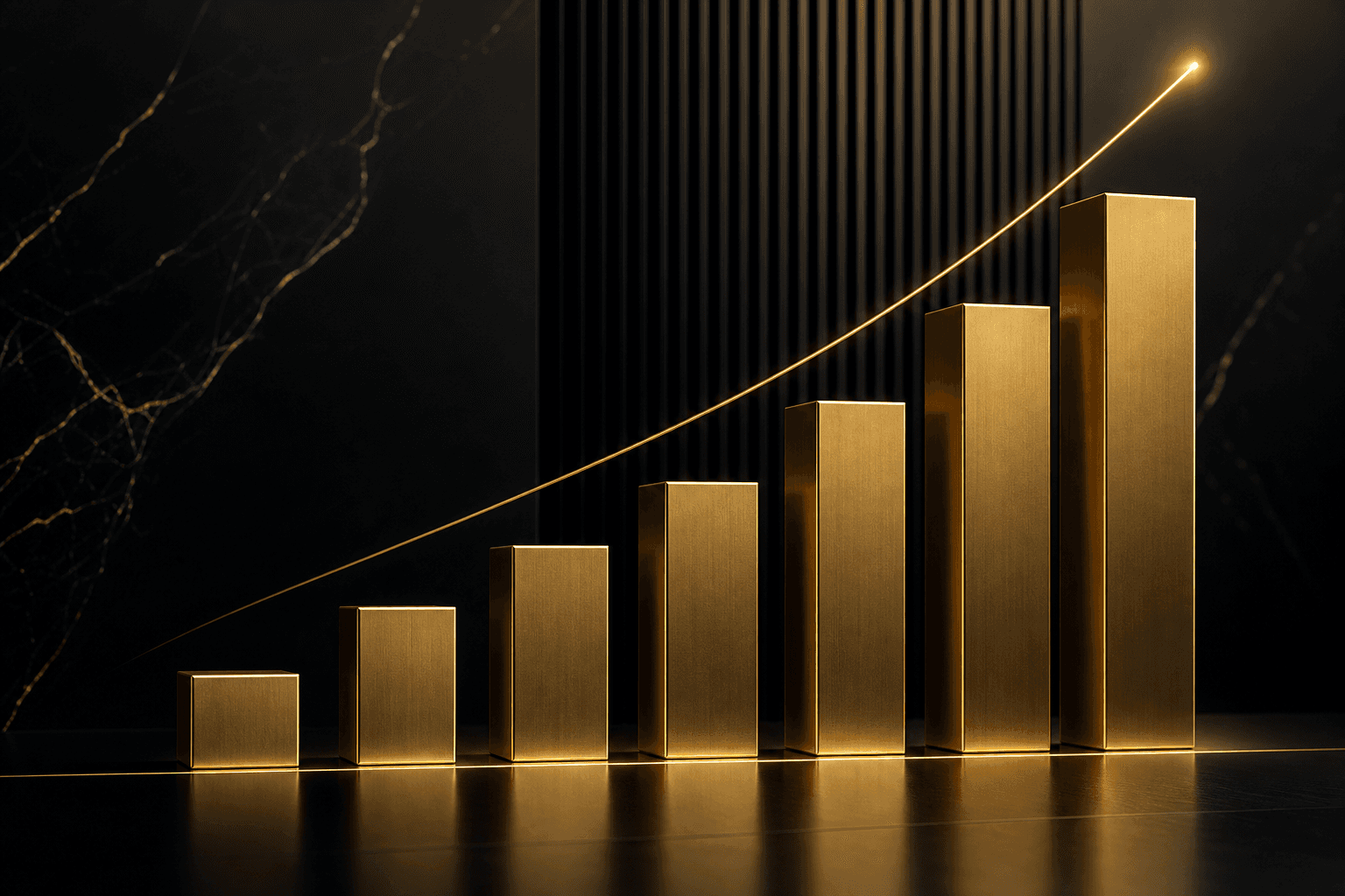 Abstract visual representing premium tier pricing and margin expansion